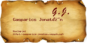 Gasparics Jonatán névjegykártya